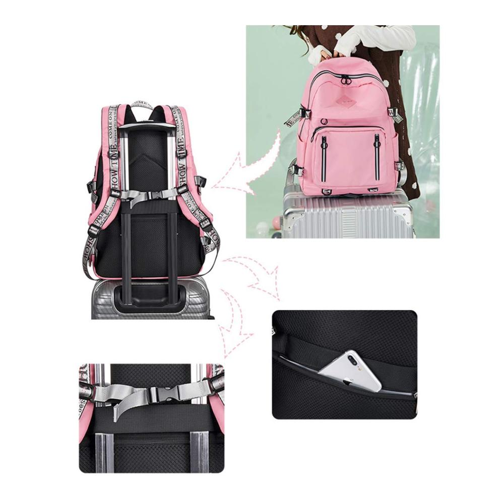 Entzückender Kinderrucksack für Mädchen | Wasserdichter Schulrucksack mit Laptopfach | Ideal für Reisen und Schule | Reflektierende Sicherheitsstreifen für nächtliche Sichtbarkeit