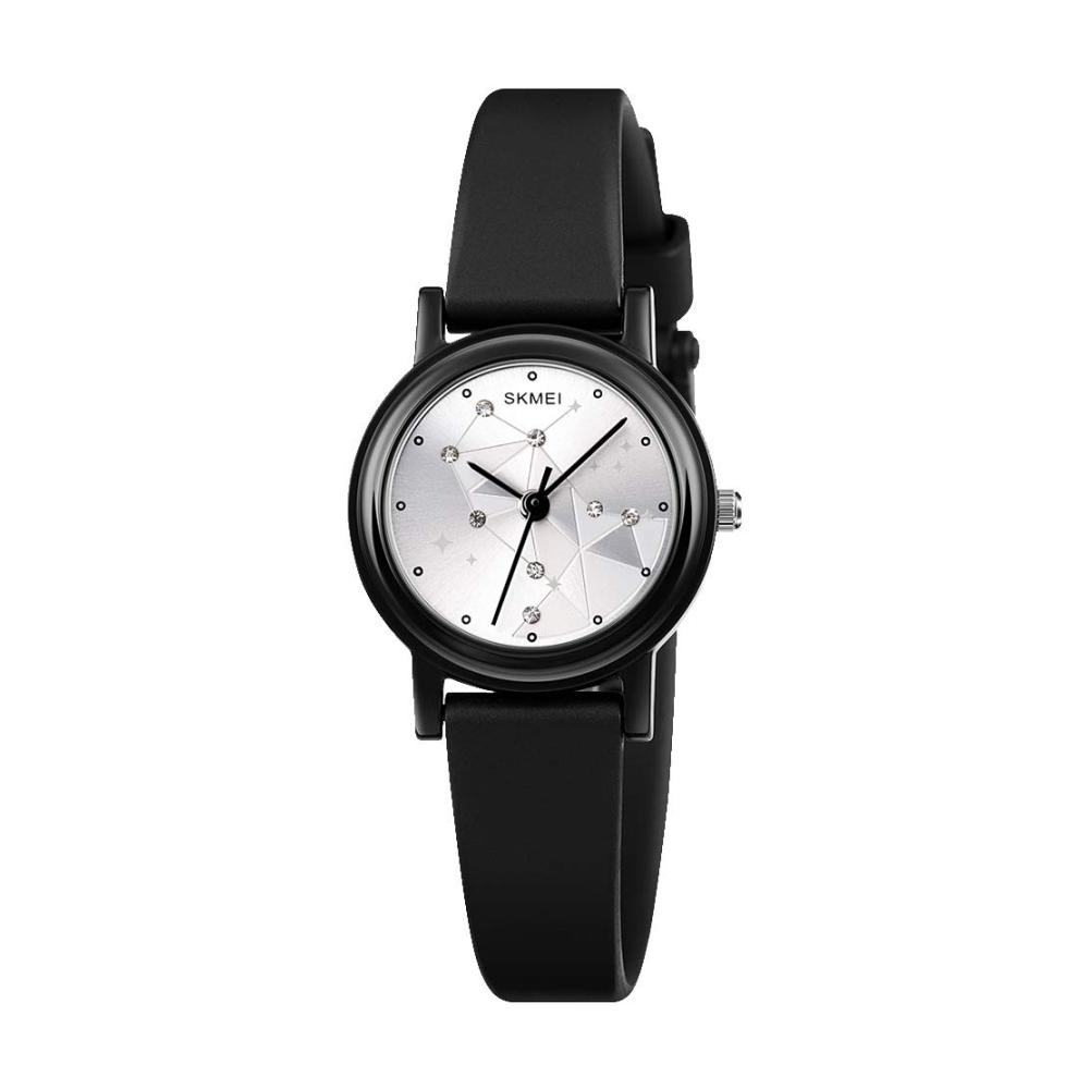 Stilvoll präzise und wasserdicht Damen Armbanduhr in dünnem Design mit schwarzer Konstellation. Zeitloses Accessoire für Mädchen und Frauen. Bestellen Sie jetzt