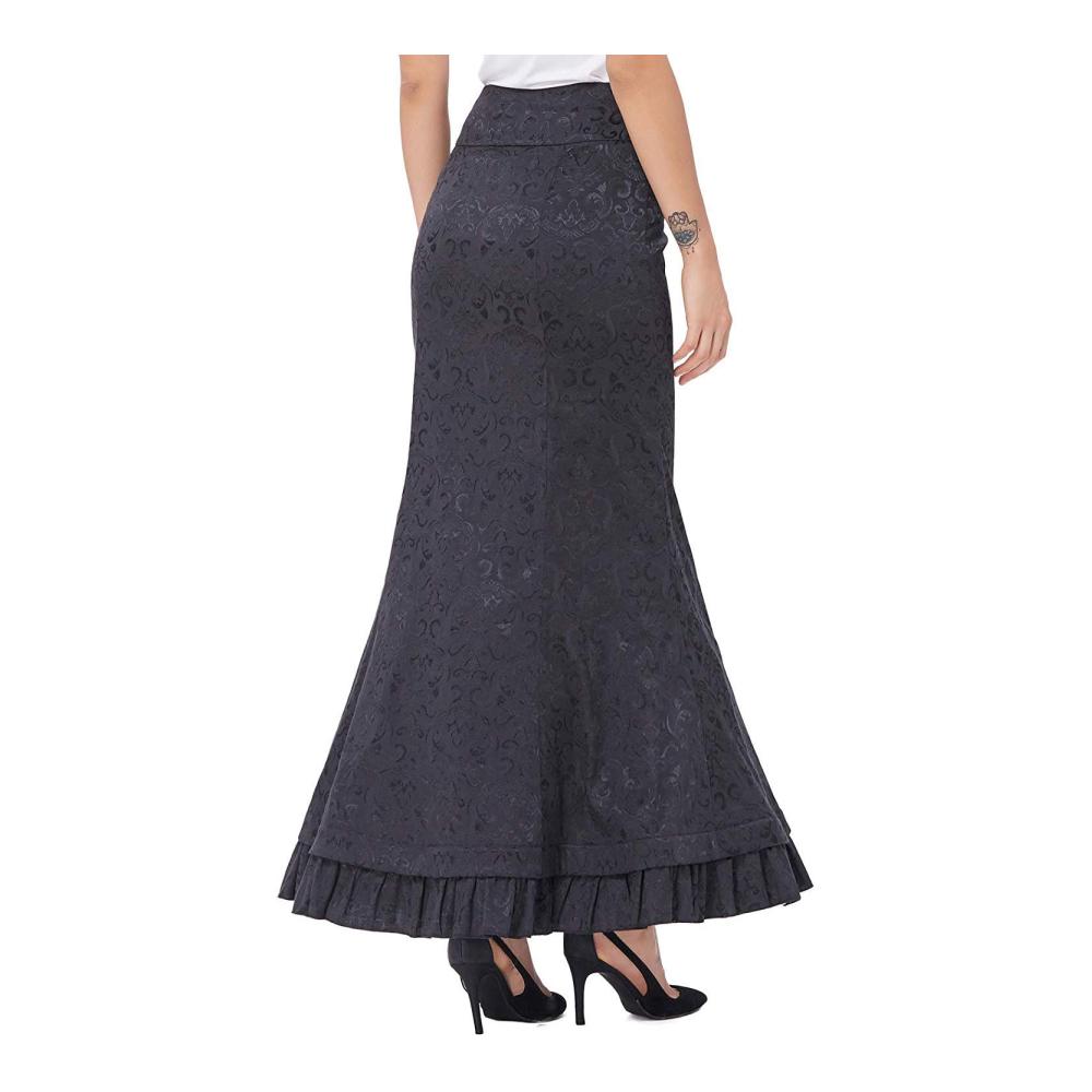 Entdecken Sie den zeitlosen Stil Damen Fishtail Rock Lang - Exquisite Verbindung von Gothic und Viktorianischer Eleganz - Ein Must-have für moderne Meerjungfrauen