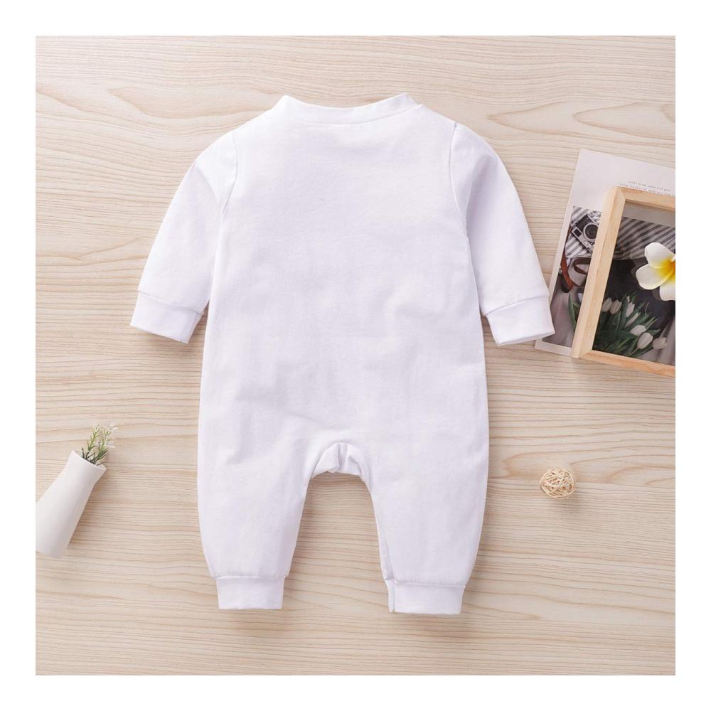 Entzückender Baby Strampler & Einteiler Neugeborener Langarm Body mit lustigem Slogan Outfit. Perfekter Jumpsuit für fröhliche Tage