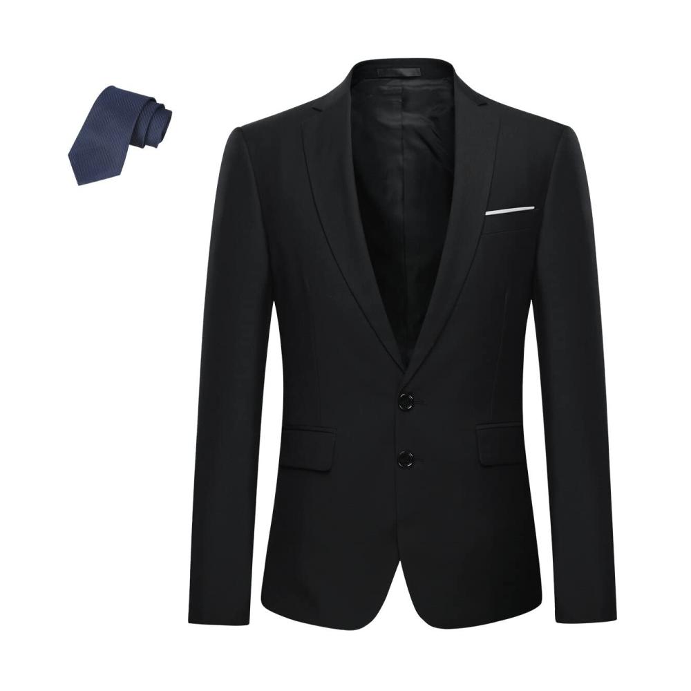 Sportlich-elegantes Herren Sakko Slim Fit 1-Knopf-Design perfekt für Business und Freizeit. Inklusive passender Krawatte für stilvolle Kombinationen