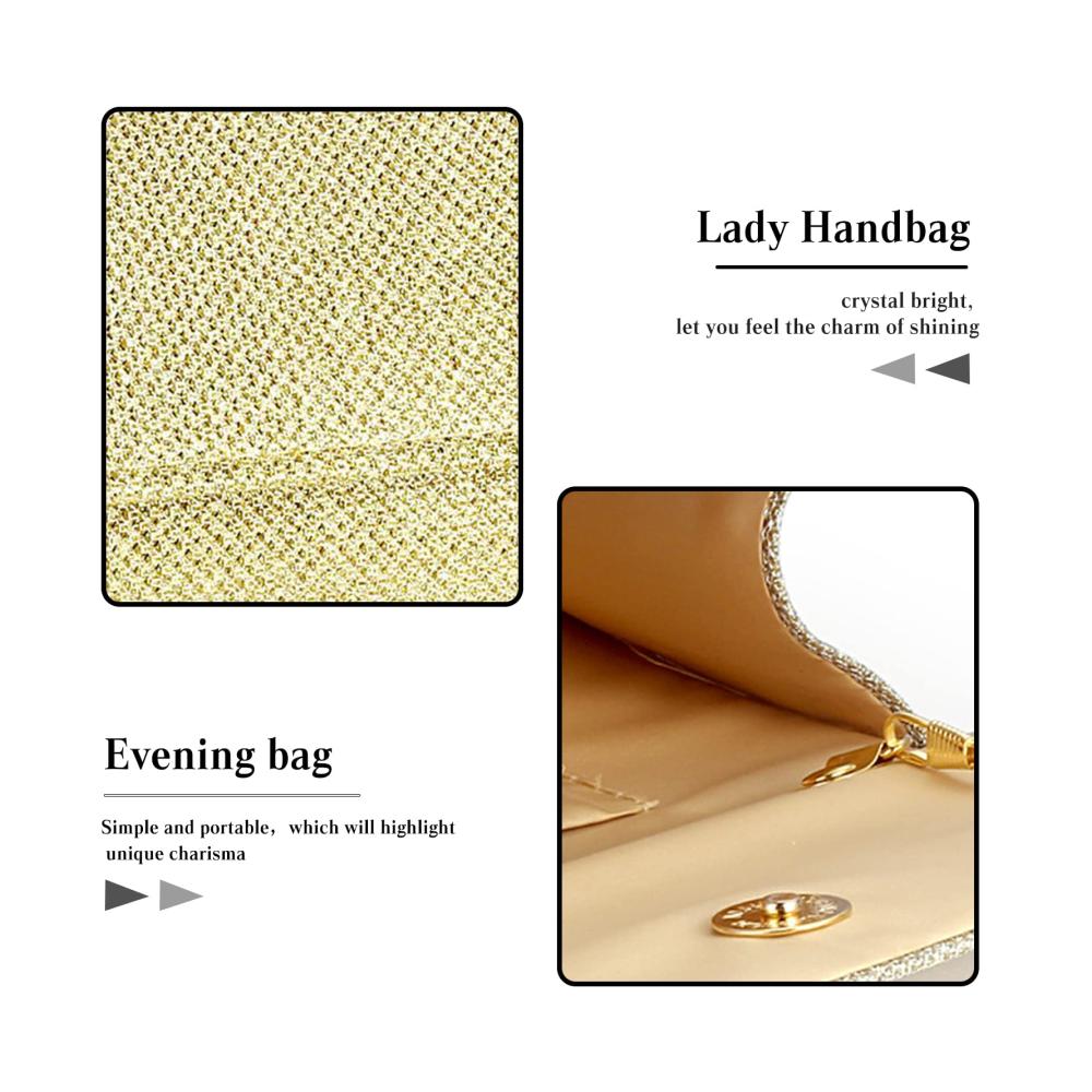 Elegante Damen Clutch Glitzernde Pailletten Abendtasche mit abnehmbarer Kette für Hochzeiten Partys & mehr - Perfekte Accessoire für stilvolle Auftritte