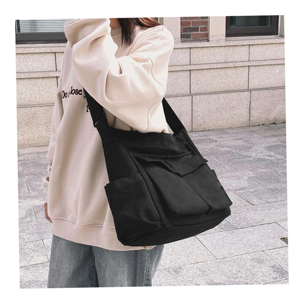 Stylische Messenger-Bags Trendige Leinwand Umhängetasche für Männer & Frauen mit verstellbarem Schultergurt - Perfekter Begleiter für den urbanen Lifestyle