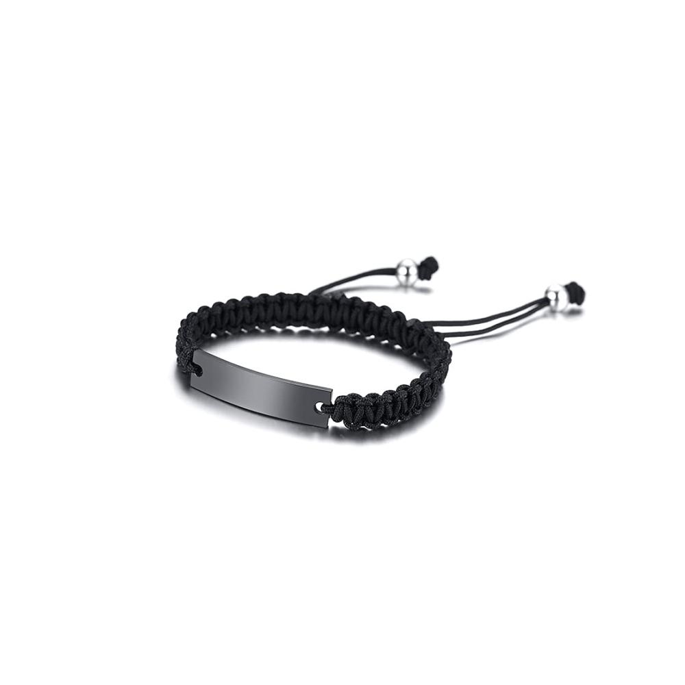 2 Stück Paar Armband Je Taime Verstellbares Handgefertigtes Seil Armband - Romantisches Schmuckset für Liebende - Geschenkidee zum Valentinstag - Elegant in Weiß und Schwarz - Für Männer und Frauen