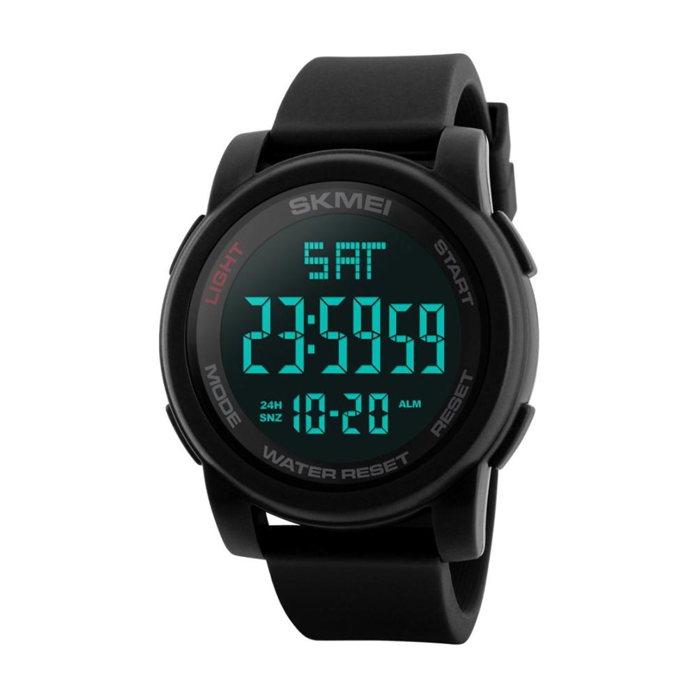 Erhalten Sie Stil und Präzision mit unseren hochwertigen Armbanduhren SKMEI Militärstil Digitaluhr für Herren - wasserdicht LED-Anzeige doppelte Zeit Schwarz. Ein Must-have