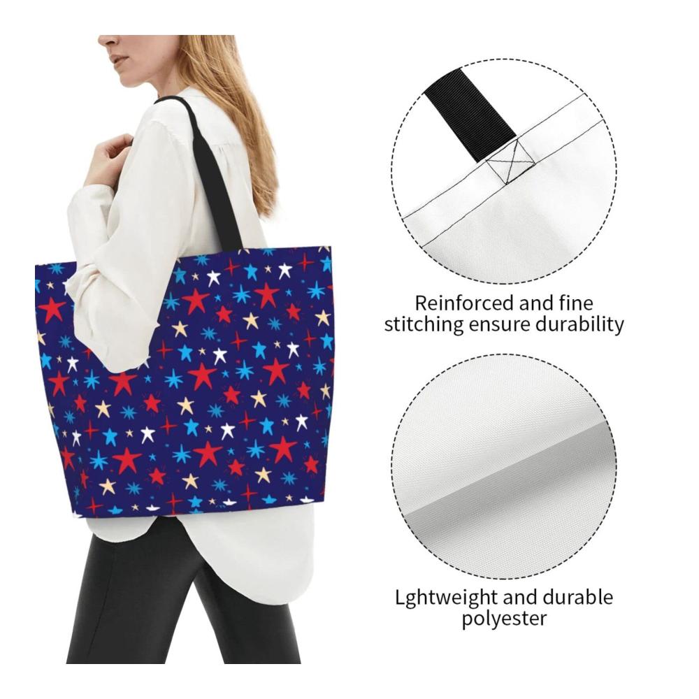 Entdecken Sie den ultimativen Shopper Modische Damen-Handtasche mit Sternenmuster lässig und geräumig. Perfekt für Einkäufe Arbeit und mehr