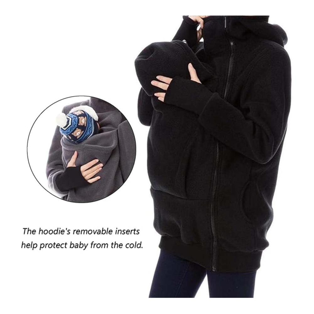 Entdecke den ultimativen Komfort Multifunktionsjacke für Mama & Baby! 3-in-1 Känguru Softshell Fleece & Umstandsjacke warm & weich perfekt für Herbst & Winter