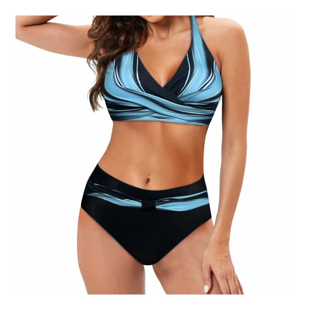 Entdecken Sie Ihren perfekten Look mit unserem Bikini-Set für Damen Bauchkontrolle Push-Up-Effekt V-Ausschnitt und überkreuztes Blumenmuster. Holen Sie sich jetzt Ihren Favoriten