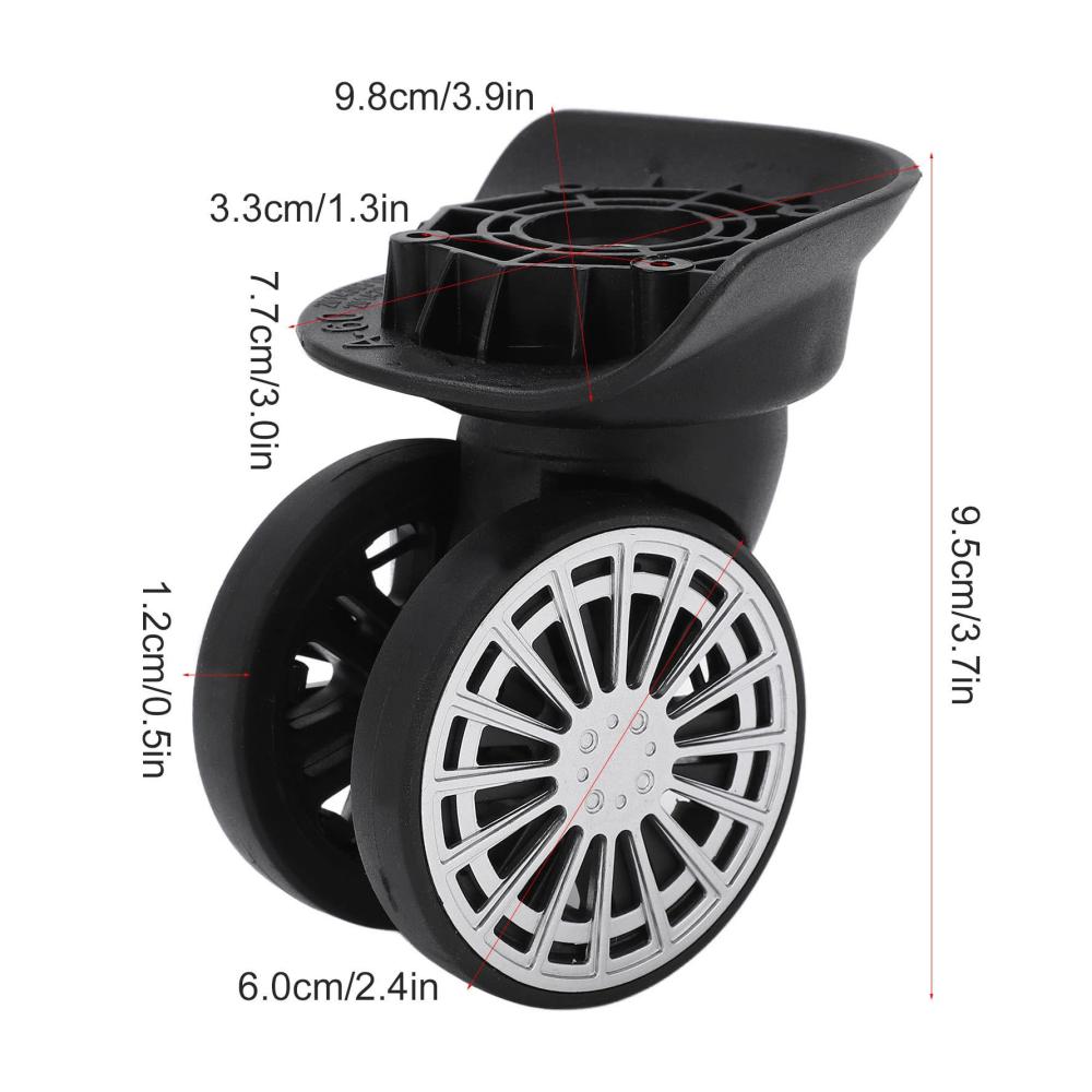 Ersetzen Sie Ihre abgenutzten Koffer- und Trolleyräder mit Leichtigkeit! Schwenkräder Gepäck A60 Hochwertige Ersatzräder für Ihre Gepäckkoffer. Zuverlässige Reparatur und Wartung