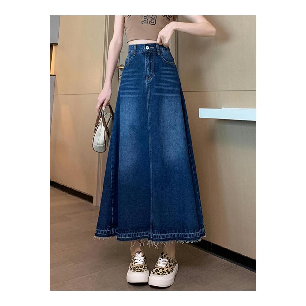 Entdecken Sie den ultimativen Style mit unseren trendigen Röcken für Frauen! Eleganter Maxi-Denim-Rock mit Quasten und Taschen - Perfekt für Frühling und Sommer 2024