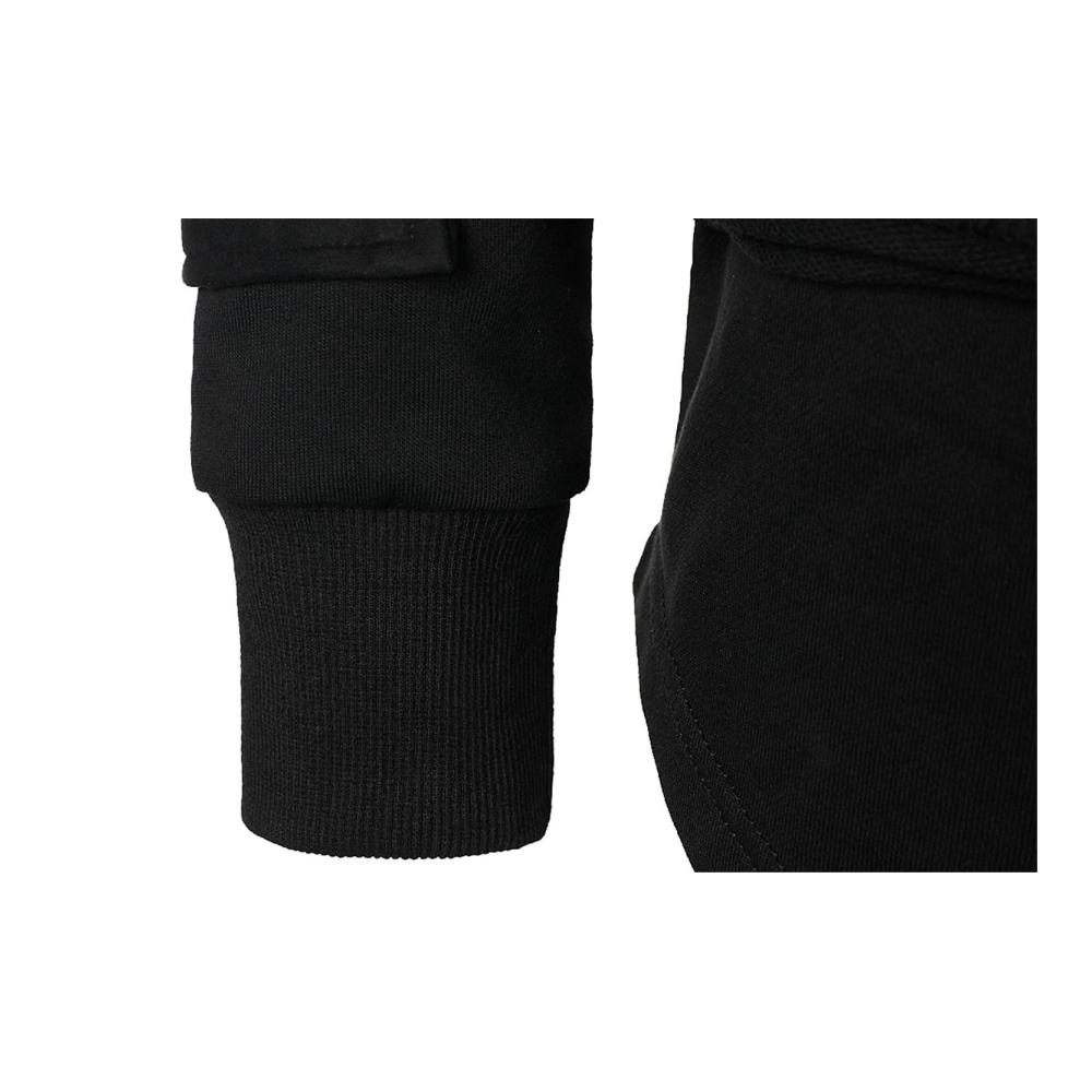 Stylischer Herren Kapuzenpullover mit Designerdetails für den Winter Brust- und Armtaschen Langarm-Schnitt und trendiges Sweatshirt-Design. Perfekte Mode