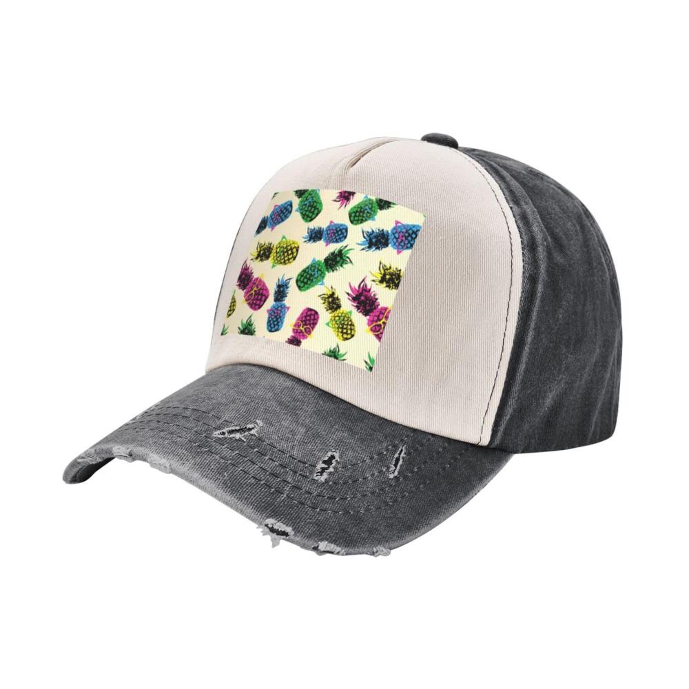 Erfrischendes Retro-Ananas Baseball Cap für Sport und Freizeit | Unisex Baumwoll-Denim Trendy & Funktional Einheitsgröße | Sportlich & Lässig