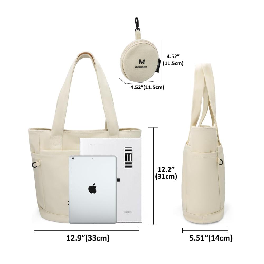 Entdecken Sie den perfekten Begleiter für stilvolle Einkaufsabenteuer Damen Canvas Shopper mit Münzgeldbörse und vielseitiger Funktionalität für Alltag Büro und mehr