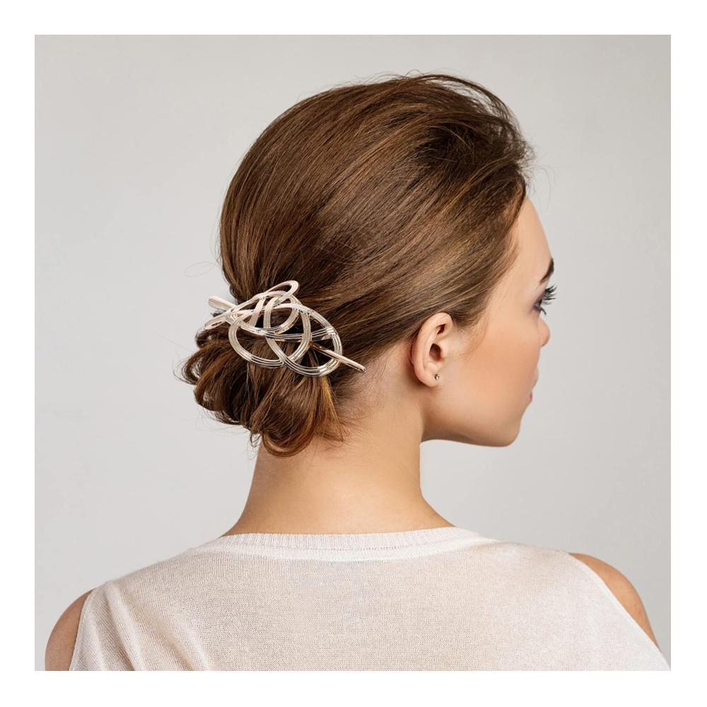 Exquisite Goldene Haarnadeln im Vintage-Stil Elegante irische und Wikinger-Haarspangen mit filigranen Metallknoten für Frauen - Ein zeitloses Accessoire für stilvolle Haarstyles