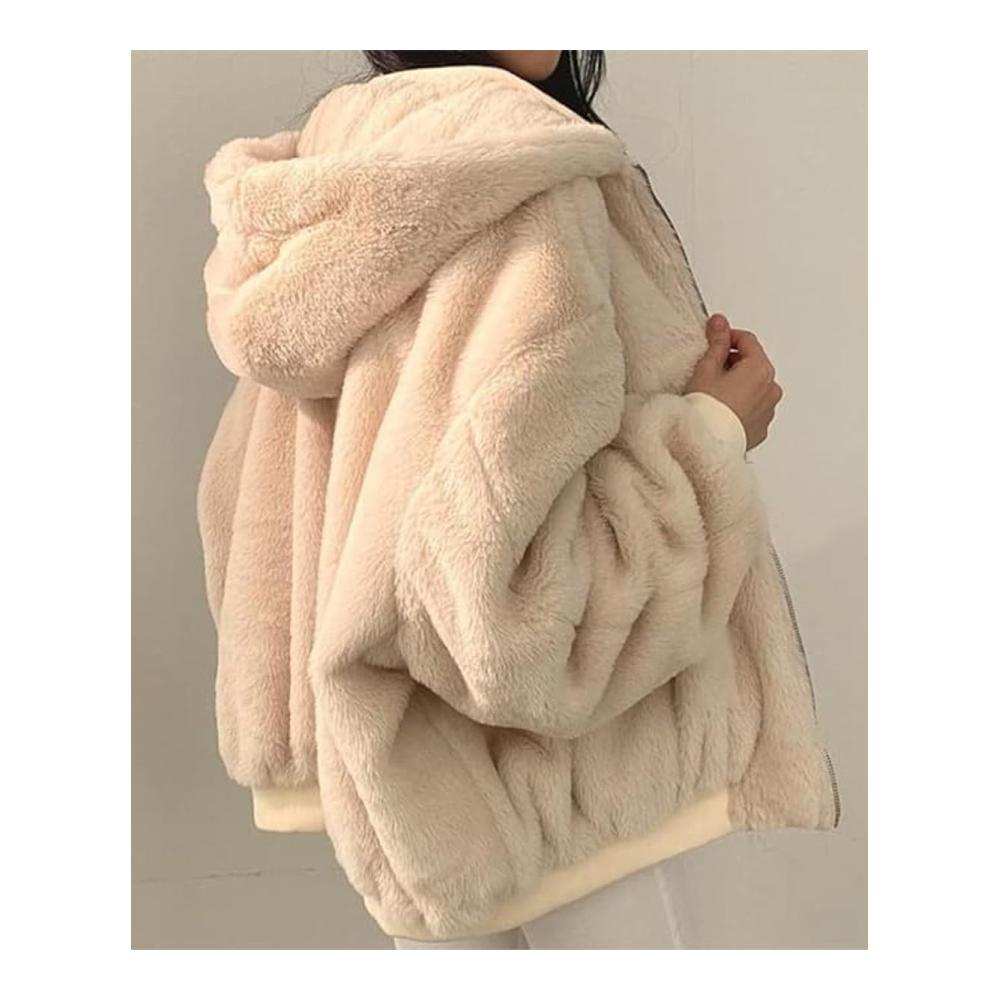 Behaglicher Damen Wintermantel Baggy Parka mit Kapuze Fleece-Futter und Wärmeisolierung – Ein Must-have für die kalte Jahreszeit