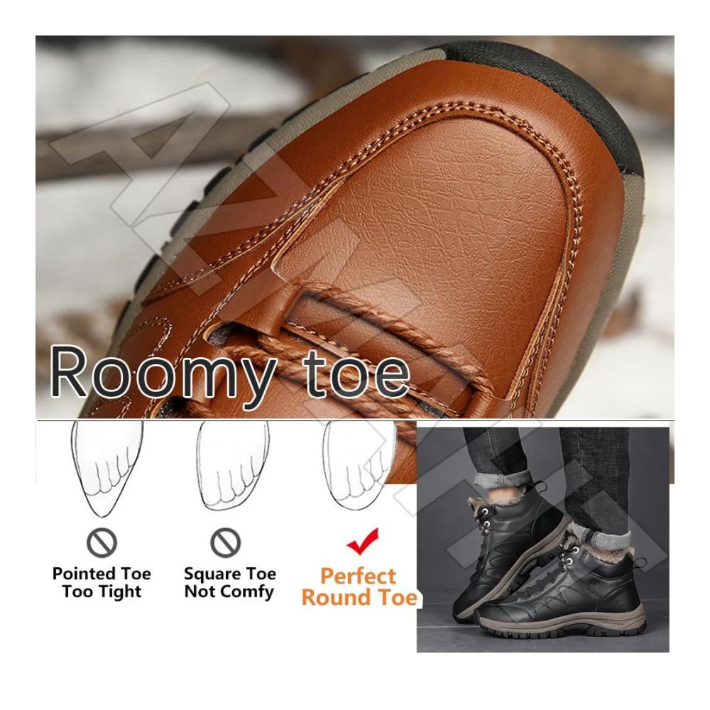 Ultimativer Komfort für jedes Abenteuer Herren Trekking- & Wanderschuhe aus echtem Leder wasserdicht atmungsaktiv mit Memory-Schaum ideal zum Wandern Laufen und Gehen. Braun Größe 39/245mm