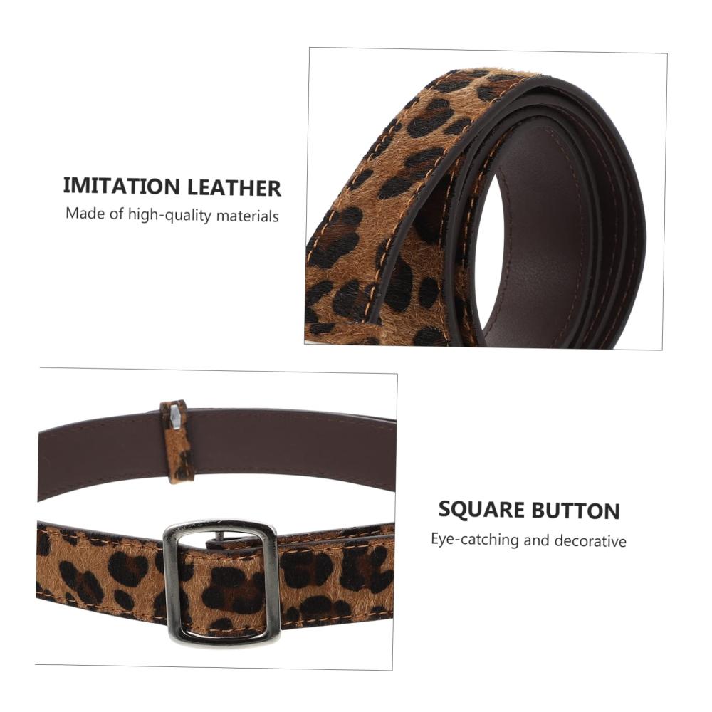 Einzigartiger 100x2.6CM Leoparden Wickelgürtel für Damen - Stilvoll dekoriert perfekt für Studenten - Holen Sie sich Ihren lässigen Leopard-Look