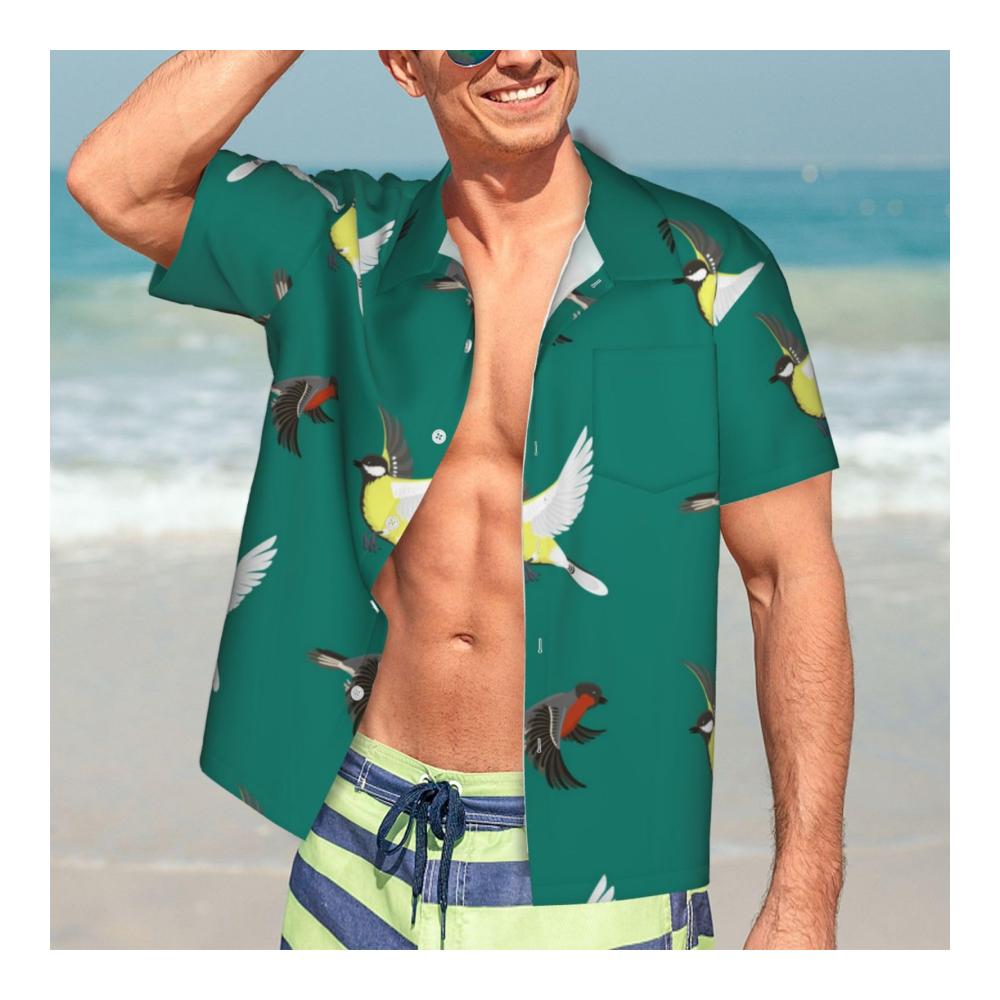 Entdecken Sie den Sommerstil Herren Hawaii-Hemd | Kurzarm | Lässiges Strand-Shirt | Knopfleiste | Urlaubskleidung | Aloha-Look