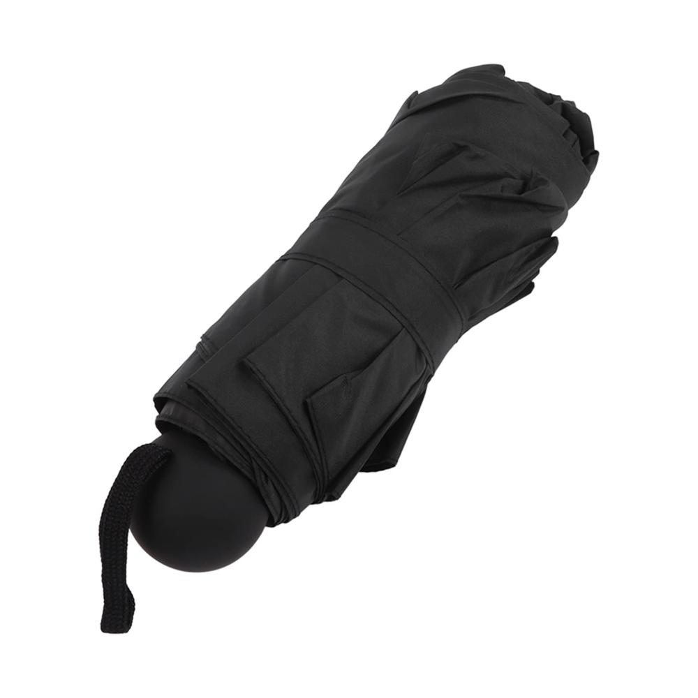 Kompakter Taschenschirm in Schwarz 5-fach faltbar Sonnenschutz mit Box - Ideal für unterwegs! Perfekter Begleiter für Herren und Damen in jedem Wetter