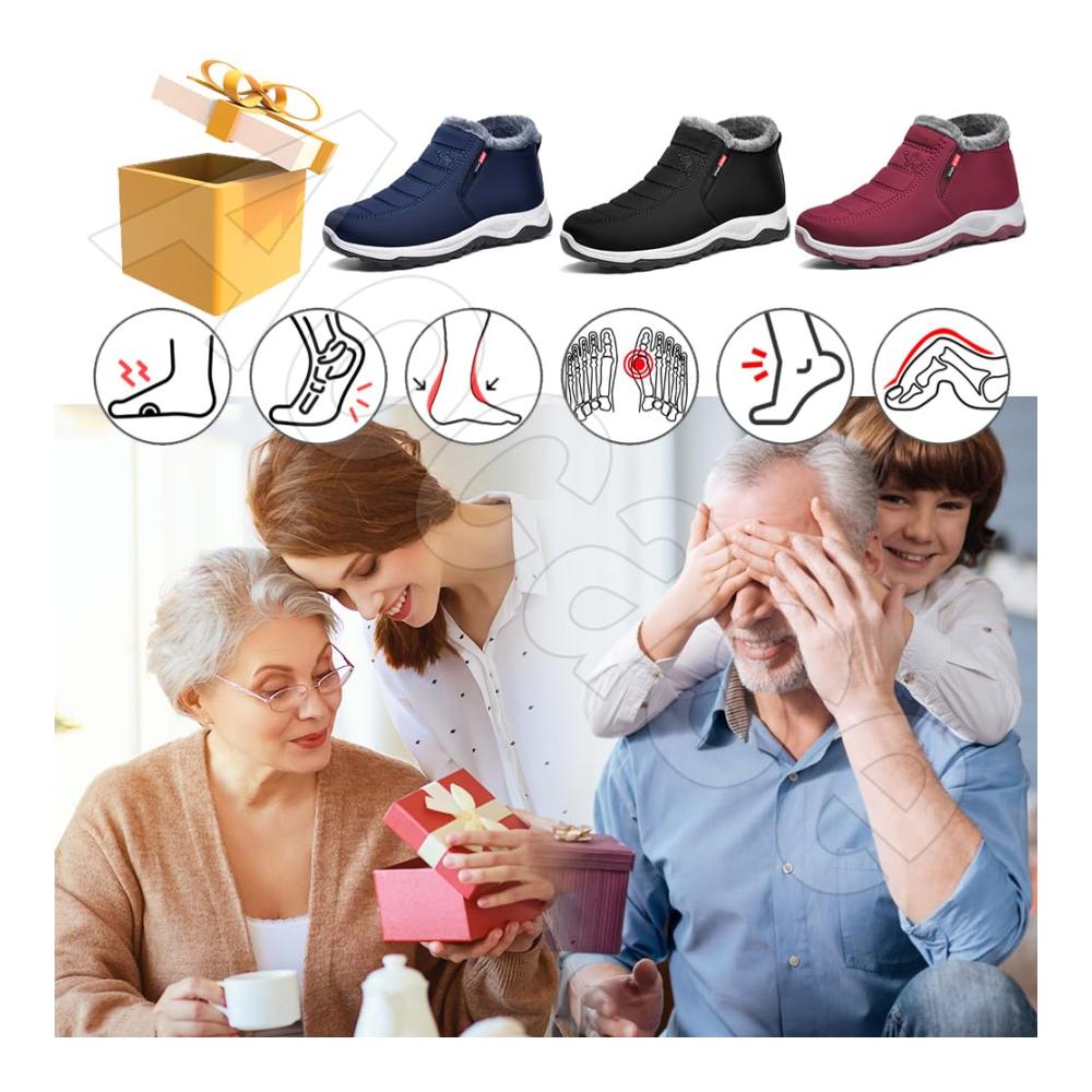 Bequeme Diabetiker Hausschuhe Herren Extra Weit für den Winter! Orthopädische Verbandschuhe Thermo-Seniorenschuhe in Schwarz Größe 43/265mm. Perfekter Komfort