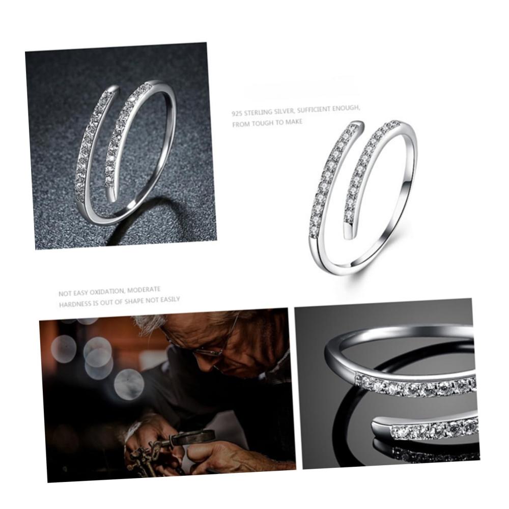 Einzigartige Traumringe Hochzeitsringe Ehering Geburtstagsgeschenk Jubiläumsring & mehr für Frauen! Verstellbarer Silberring mit Diamant-Spaltring. Jetzt entdecken! 🎁💍