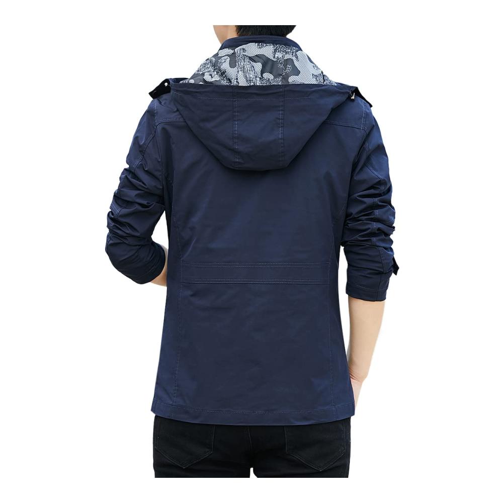 Hochwertige Herrenjacke Wasserdicht winddicht leicht für Outdoor-Sportarten mit Kapuze. Perfekte Kombination von Stil und Funktionalität