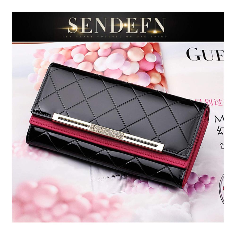 Entdecken Sie luxuriöse Damen Geldbörsen Elegante Rindsleder Geldbörsen für stilvolle Frauen - Praktische Party-Clutch mit Platz für Karten und mehr! (01