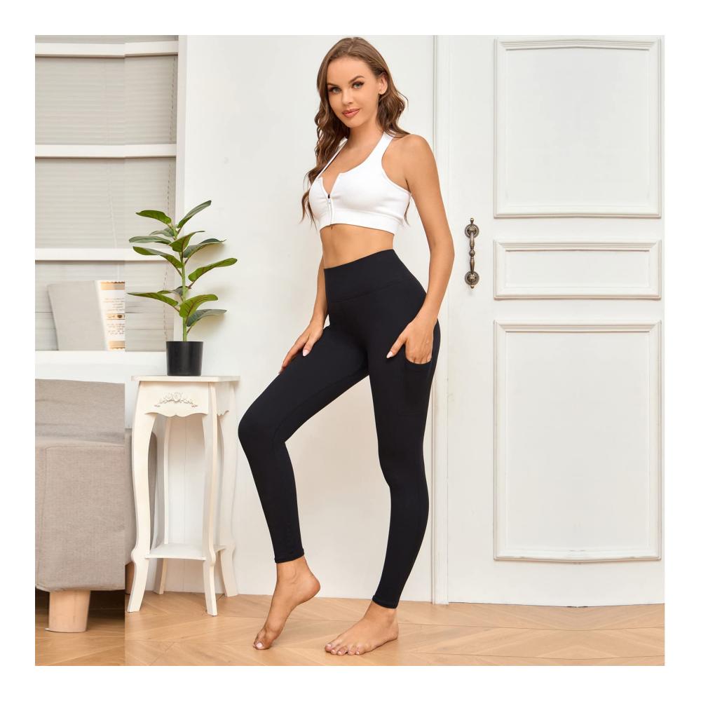 Entdecke den ultimativen Komfort Damen High Waist Leggings mit Taschen für Fitness Yoga & mehr - Sexy Push Up Effekt inklusive