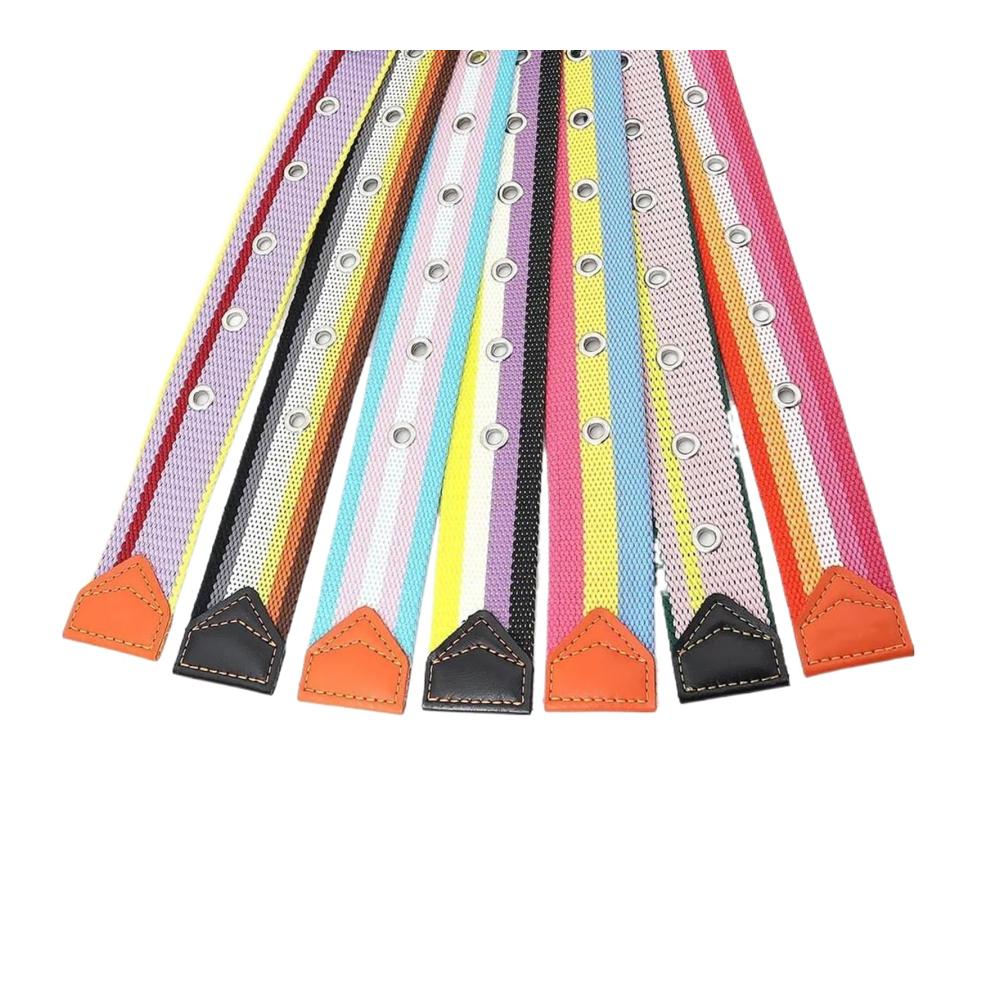 Attraktiver Regenbogen-Canvas-Gürtel für Damen & Männer Stilvoll & Strapazierfähig. Perfekte Kombination aus Farbe & Funktion für Casual & Militär