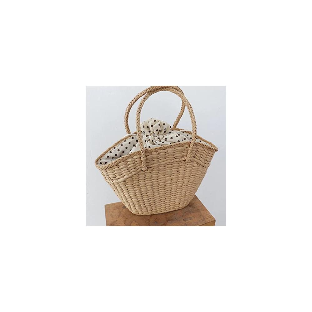 Exklusive Henkeltasche Elegante Rattan Strandtasche für Damen - Super geräumig handgewebt und stilvoll - Ein Must-have für den Sommer