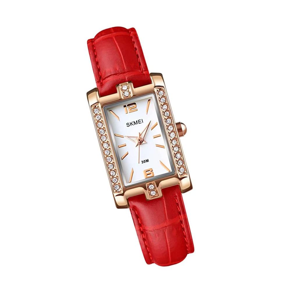 Stilvolle Damen Armbanduhr Schmal leicht wasserdicht & modisch – das perfekte Geschenk! Quadratisches Design Lederband analog & zuverlässig