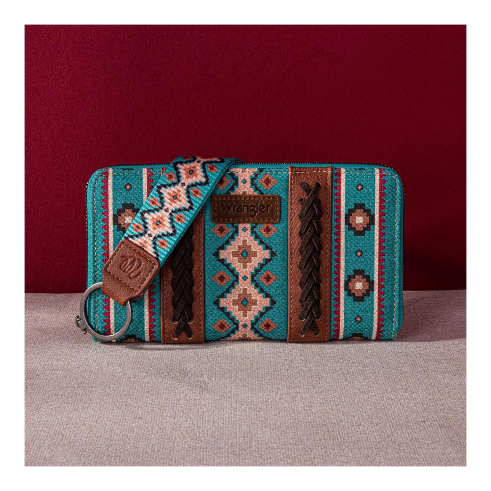 Entdecken Sie den Western-Boho-Chic Damen-Geldbörse mit Azteken-Muster und praktischer Clutch-Funktion für stilvolle Auftritte! Ideales Kreditkartenetui für modebewusste Frauen