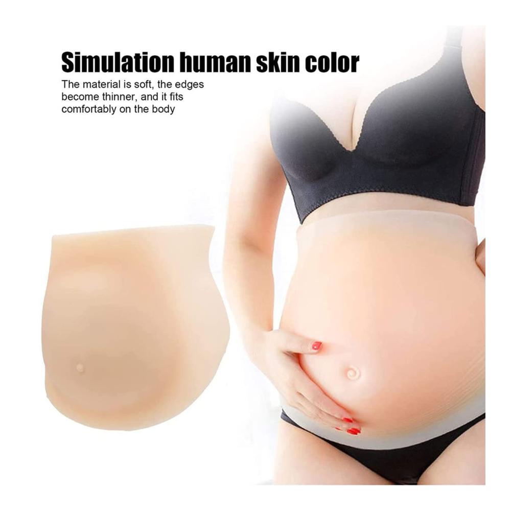 Perfekte Täuschung Realistisches Bauchband für werdende Mütter. Silikon hautfarben Twins5-7months. Einzigartige Schwangerschaftserfahrung zum Greifen nah