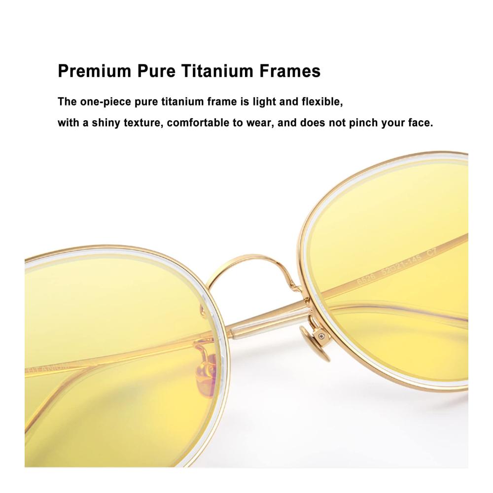 Entdecken Sie die ultimative HD Pure Titanium Polarisierte Sonnenbrille für Frauen - Perfekt zum Radfahren Laufen und Angeln! (Farbe A Größe 14x13.7cm