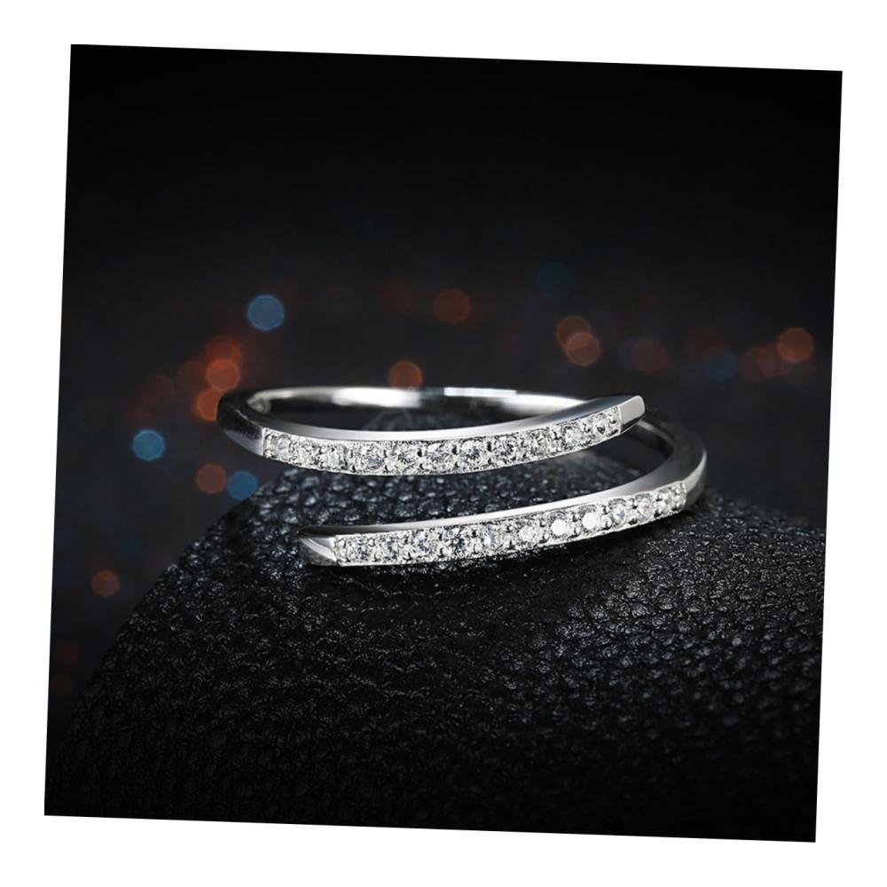 Einzigartige Traumringe Hochzeitsringe Ehering Geburtstagsgeschenk Jubiläumsring & mehr für Frauen! Verstellbarer Silberring mit Diamant-Spaltring. Jetzt entdecken! 🎁💍