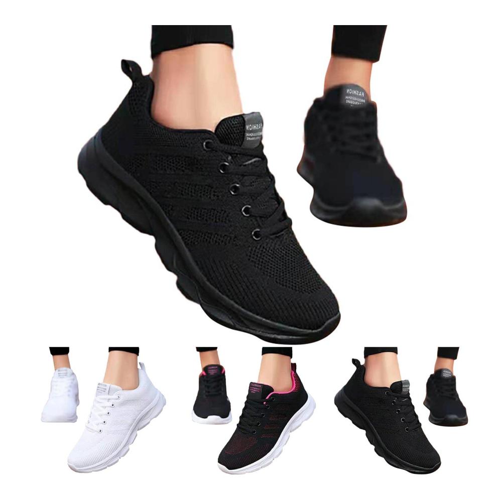 Ultimativer Komfort für Straßenläuferinnen Damen-Sneaker mit Fußgewölbeunterstützung Luftpolsterung und leichtem Design. Perfekt für Walking Fitnessstudio und Sport. Größe 39.5 EU weiß