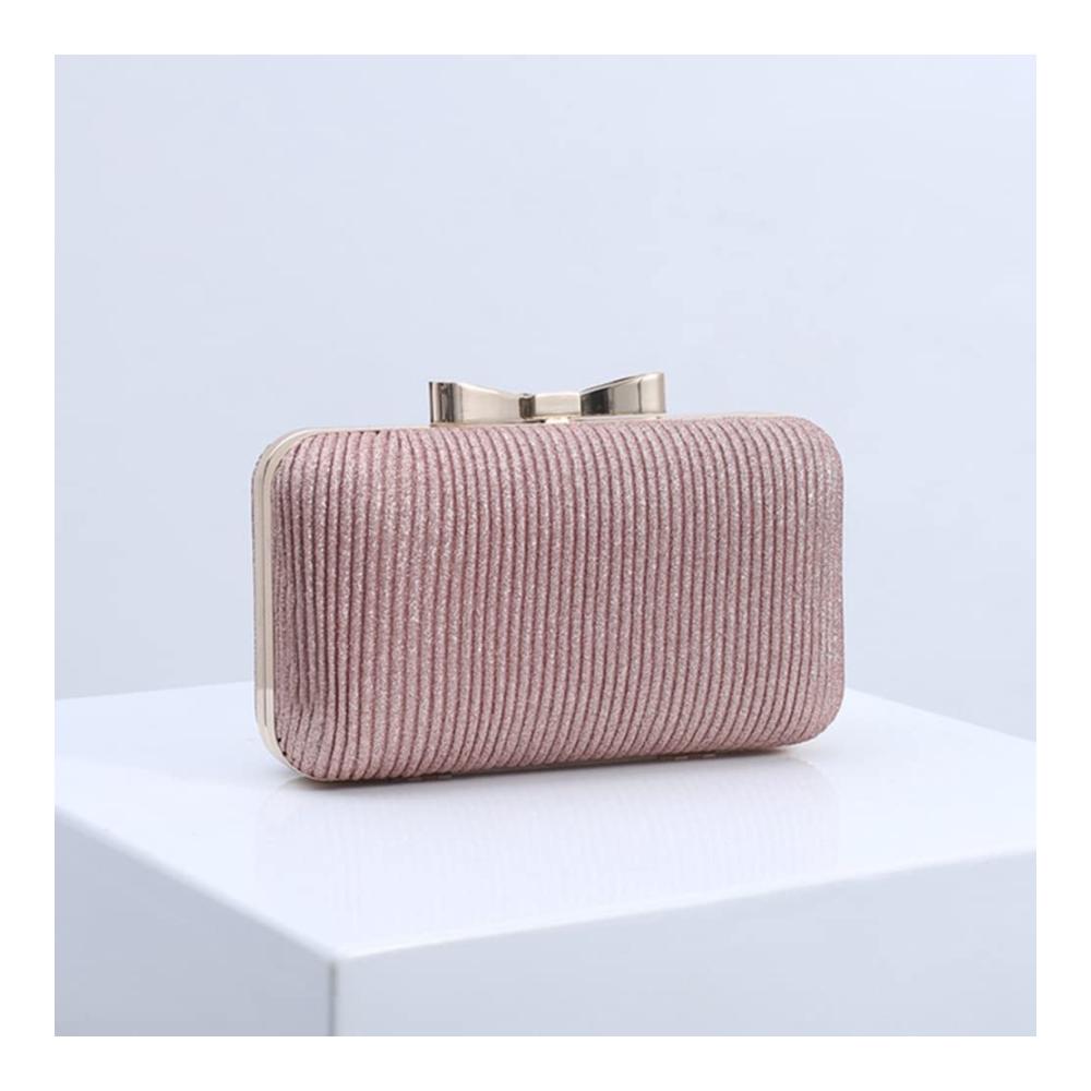 Elegante Clutch für Frauen Stilvolle Abendtasche mit niedlicher Schleife und praktischem Schloss – Perfekt für Hochzeiten und Partys in zartem Rosa! Entdecken Sie jetzt