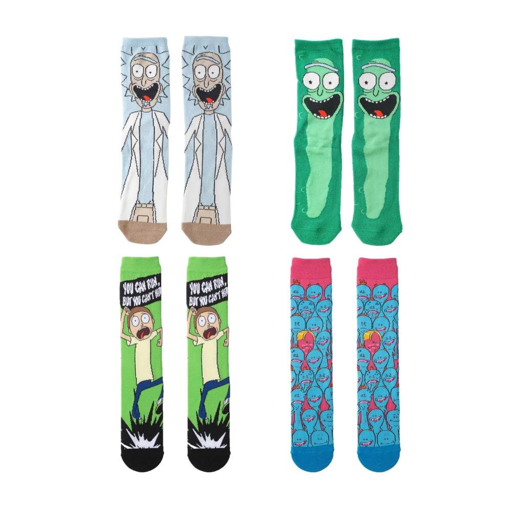 Urban Eccentric 4er Pack Rick and Morty Socken – Hochwertiges Geschenkset für Fans – Unisex Herrensocken – Ein Must-have für Rick and Morty Liebhaber