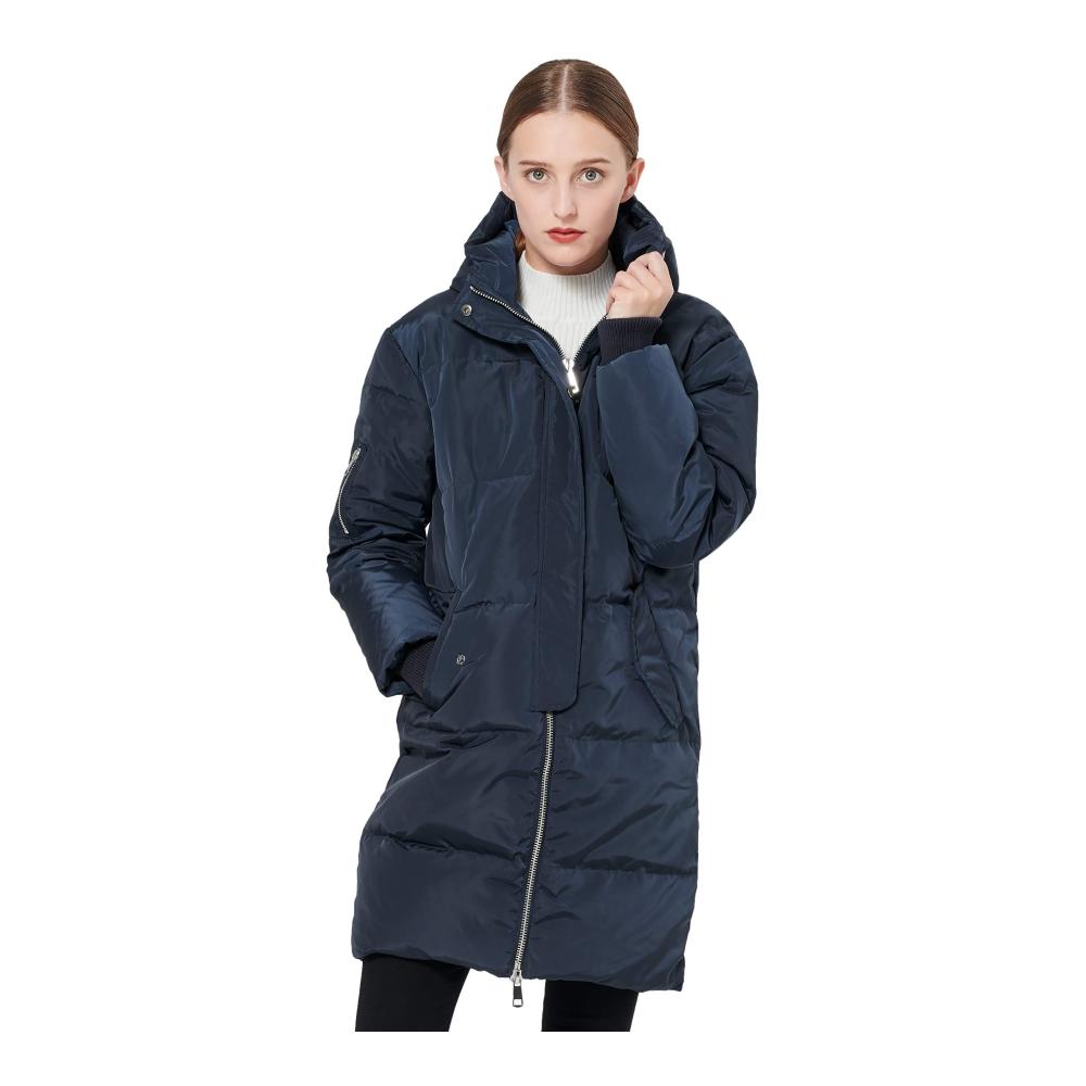 Stilvoller Damen Daunenmantel Warme Winterjacke mit Kapuze Mittellang und Steppmuster - Perfekter Frauen Wintermantel für kalte Tage