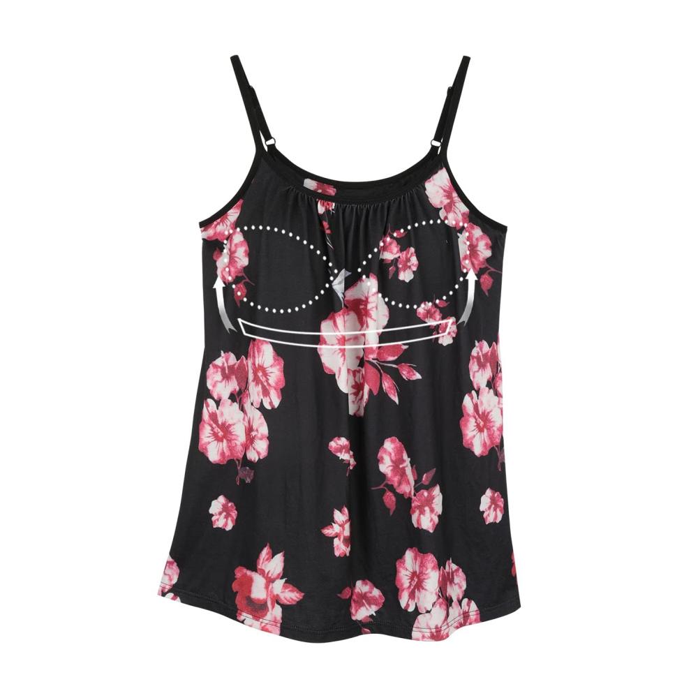 #124 Floral Print-schwarz