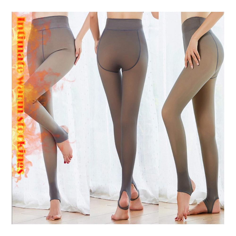 Perfekte Damen Strumpfhose für makellose Beine! Warme Fleece Thermo Leggings schlankmachend und dehnbar. Winterlicher Komfort mit Plüschstrümpfen hohe Taille herrlich transparent