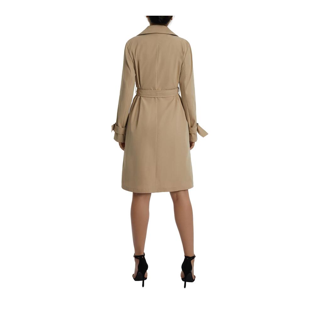 Erhalten Sie zeitlose Eleganz Damen Zweireihiger Trenchcoat - Stilvoller wasserdichter Mantel mit Gürtelschnalle für anspruchsvolle Oberbekleidung. Ideal für jede Saison