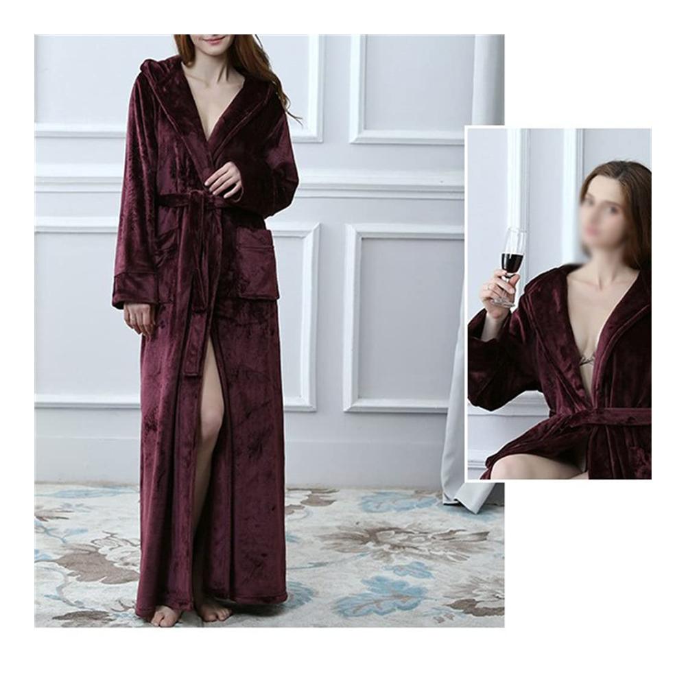 Gemütliches Flanell-Nachthemd mit Kapuze für Damen und Herren | Wärme Stil und Komfort vereint | Perfekt für gemütliche Nächte | M-Code