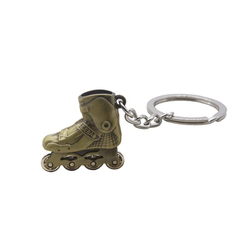 Eleganter Damen-Schlüsselanhänger Mini Rollschuhe in Gold für stilvolle Taschendeko - Perfektes Accessoire und Geschenk