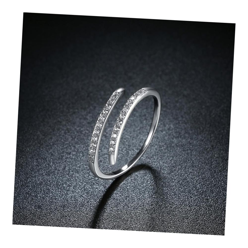 Einzigartige Traumringe Hochzeitsringe Ehering Geburtstagsgeschenk Jubiläumsring & mehr für Frauen! Verstellbarer Silberring mit Diamant-Spaltring. Jetzt entdecken! 🎁💍