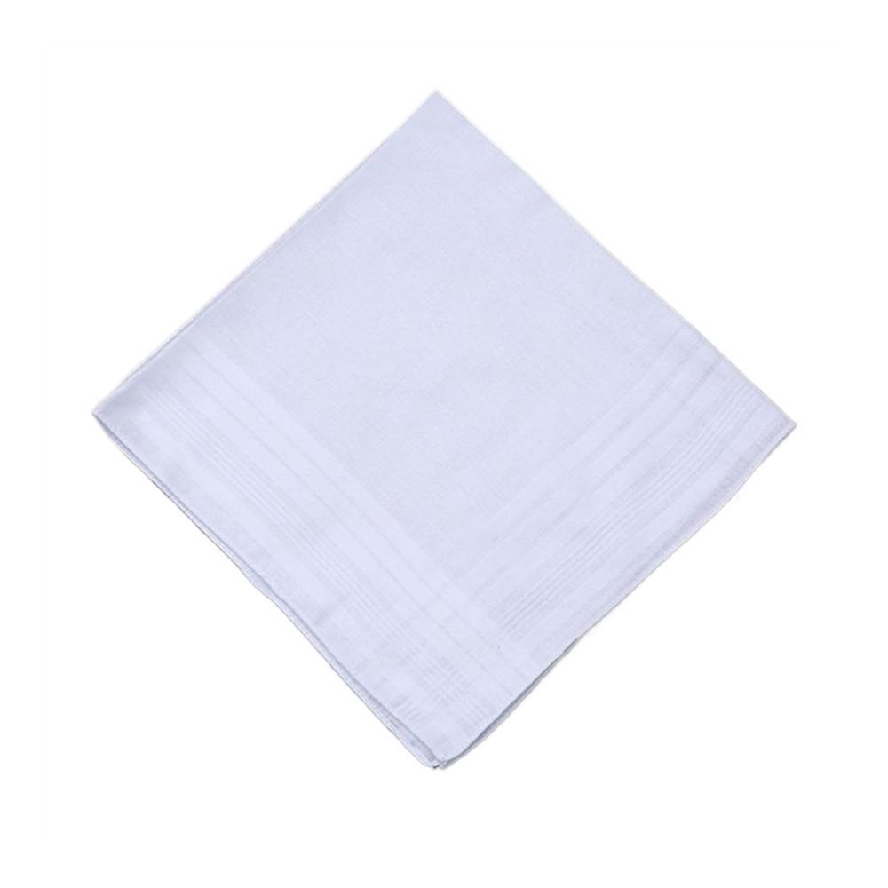 Entdecke die Vielseitigkeit 12er-Set Taschentücher 40x40cm reine Baumwolle für Männer und Frauen. Klassisch weiß mit Jacquard-Streifen - ideal zum DIY Malen