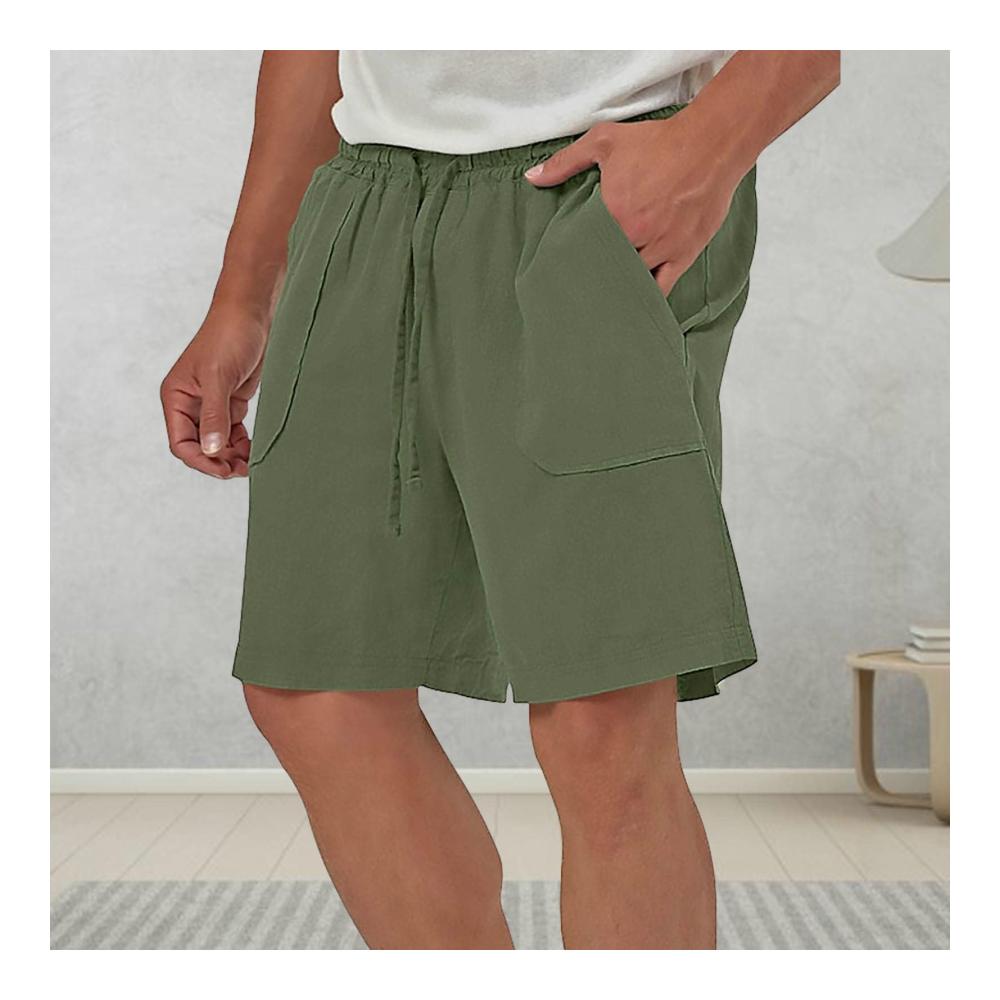 Sommer-Style im Fokus Lockere Herren-Shorts atmungsaktiv & lässig. Aus Baumwolle mit elastischem Bund perfekt für heiße Tage oberhalb des Knies