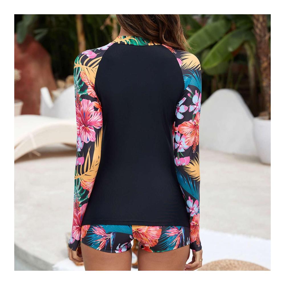 Sexy Bikinihosen Damenmode Floral Bikini Set mit Push-Up Effekt | Bademode in verschiedenen Größen (S-2XL) | Verführerisches Split-Design für den Strand