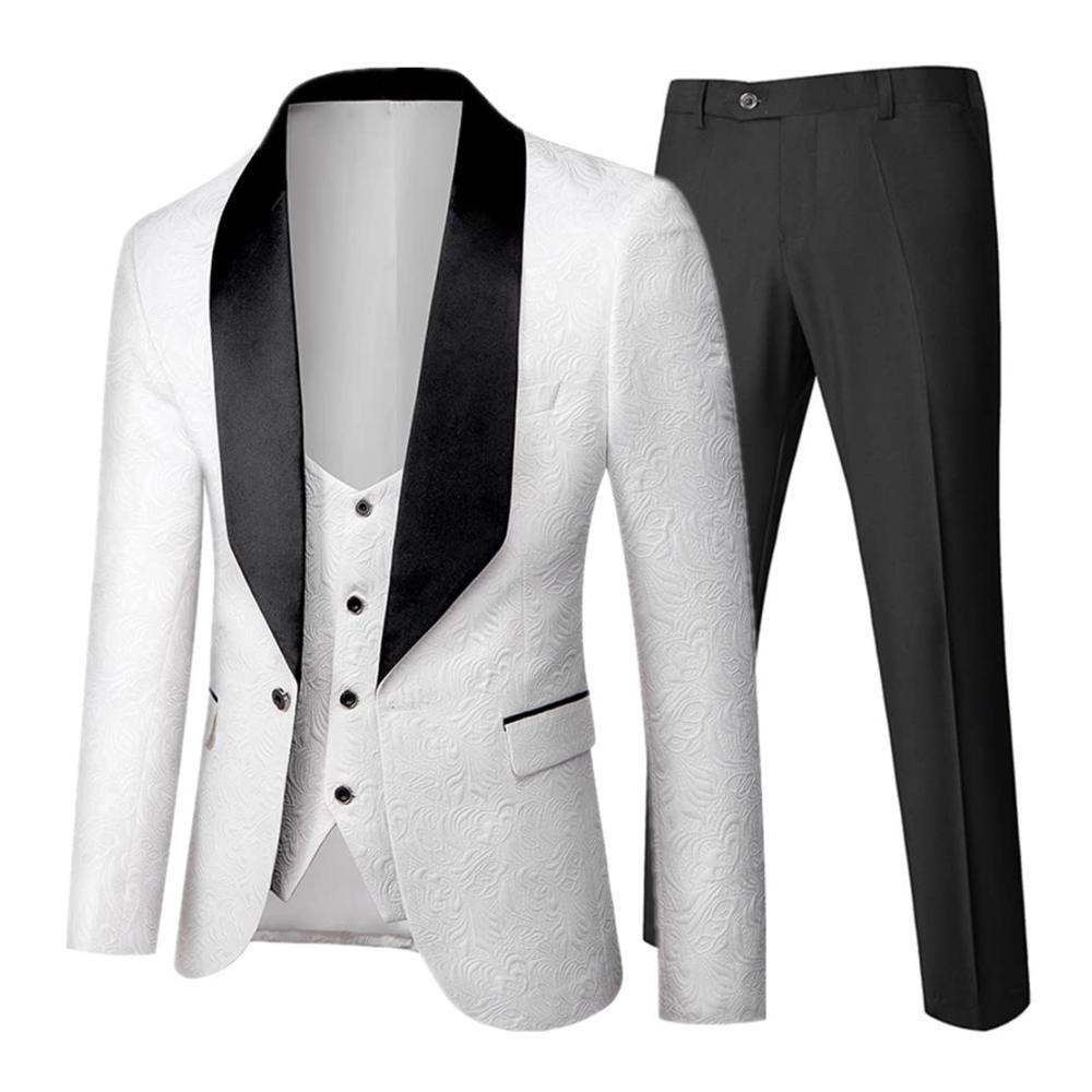 Elegante Herrenanzüge MORISTE Designer Prägung Prozess 3 Stück Blazer Jacke Hose Weste für einen stilvollen Auftritt