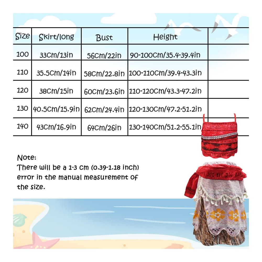 Sonnige Strände und Abenteuer Entdecke den Moana Mädchen Bikini - Cosplay Badeanzug Set für Kinder mit Muschelkette Perücke & Tasche! Perfekt für Sommer Poolsurfen Halloween & Geburtstagsfeiern. Stilvoll und bequem - Dein Kind wird